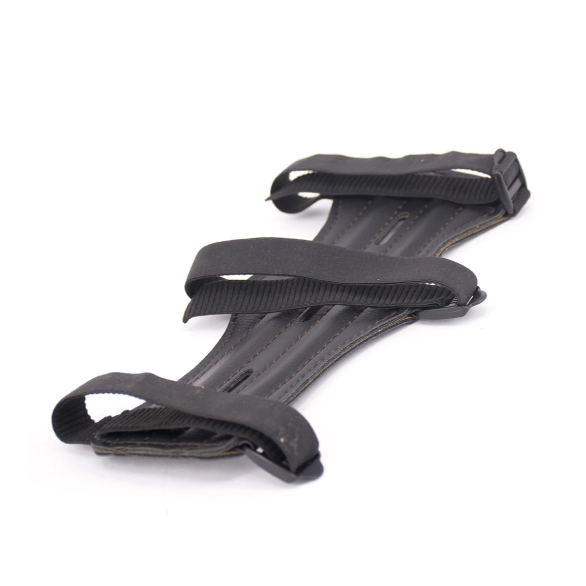 GOOHOCHY Soft Archery Arm Guard 3 Straps Archery Armguard Leather Size 22x8x0.3cm Comfort Fit