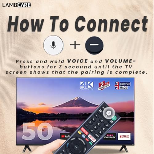 Image of Lambcare Original Voice Replacement Remote for Sony and Bravia TVs - Compatible With All Sony 4K UHD LED LCD HD Smart TV Models