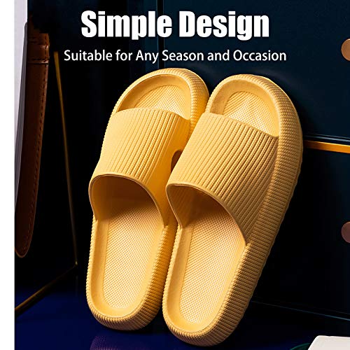 Image of rosyclo Cloud Slippers for Women and Men, Pillow House Slippers Shower Shoes Indoor Slides Bathroom Sandals, Ultimate Comfort, Lightweight, Thick Sole, Non-Slip, Easy to Clean