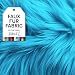 FabricLA Shaggy Faux Fake Fur Fabric - Half Yard (Turquoise)