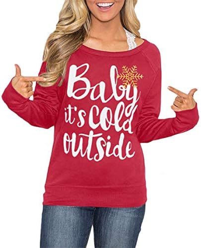 Womens Christmas Long Sleeve Graphic Shirt