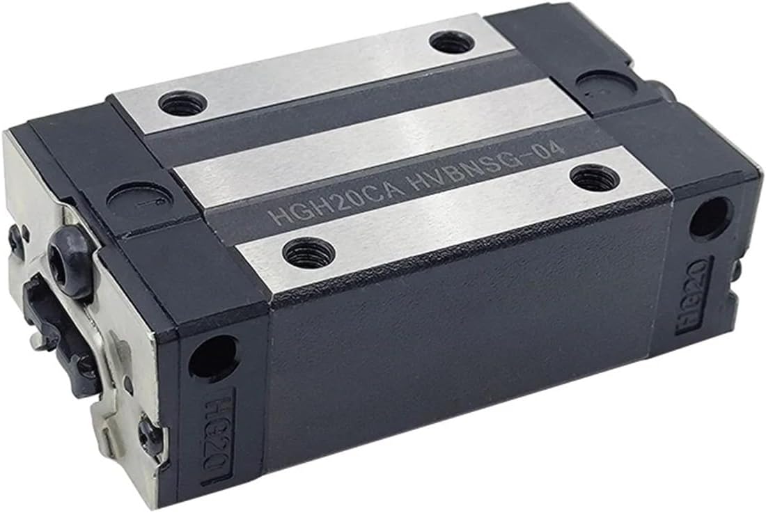 4PCS/Set Steel Slider Block HGH20CA HGW20CC for HGR20 Linear Guides Slides Bearing for Computerized Numerical Control Router(4PCS HGH20CA Steel)