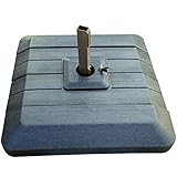 Umbrella Base Sonnenschirm-Sockel, quadratischer wassergefüllter Hochleistungs-Regenschirm-Sockel aus Kunststoff, hitzebeständiger Rutschfester Garten-Terrassen-Werbe-Regenschirm-Sockel