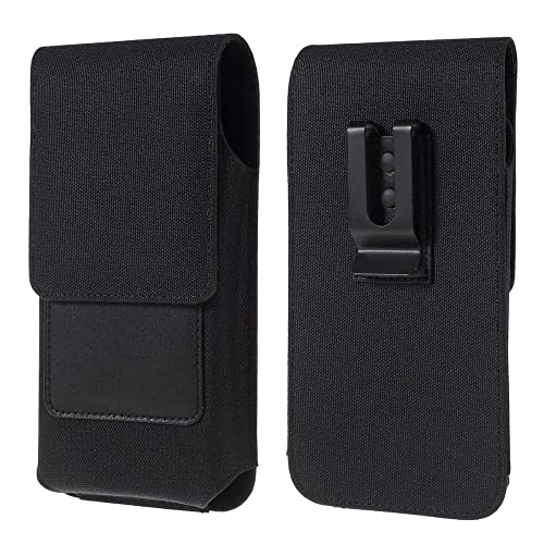 Case ZTE A31 Lite vertical textile leather belt clip black