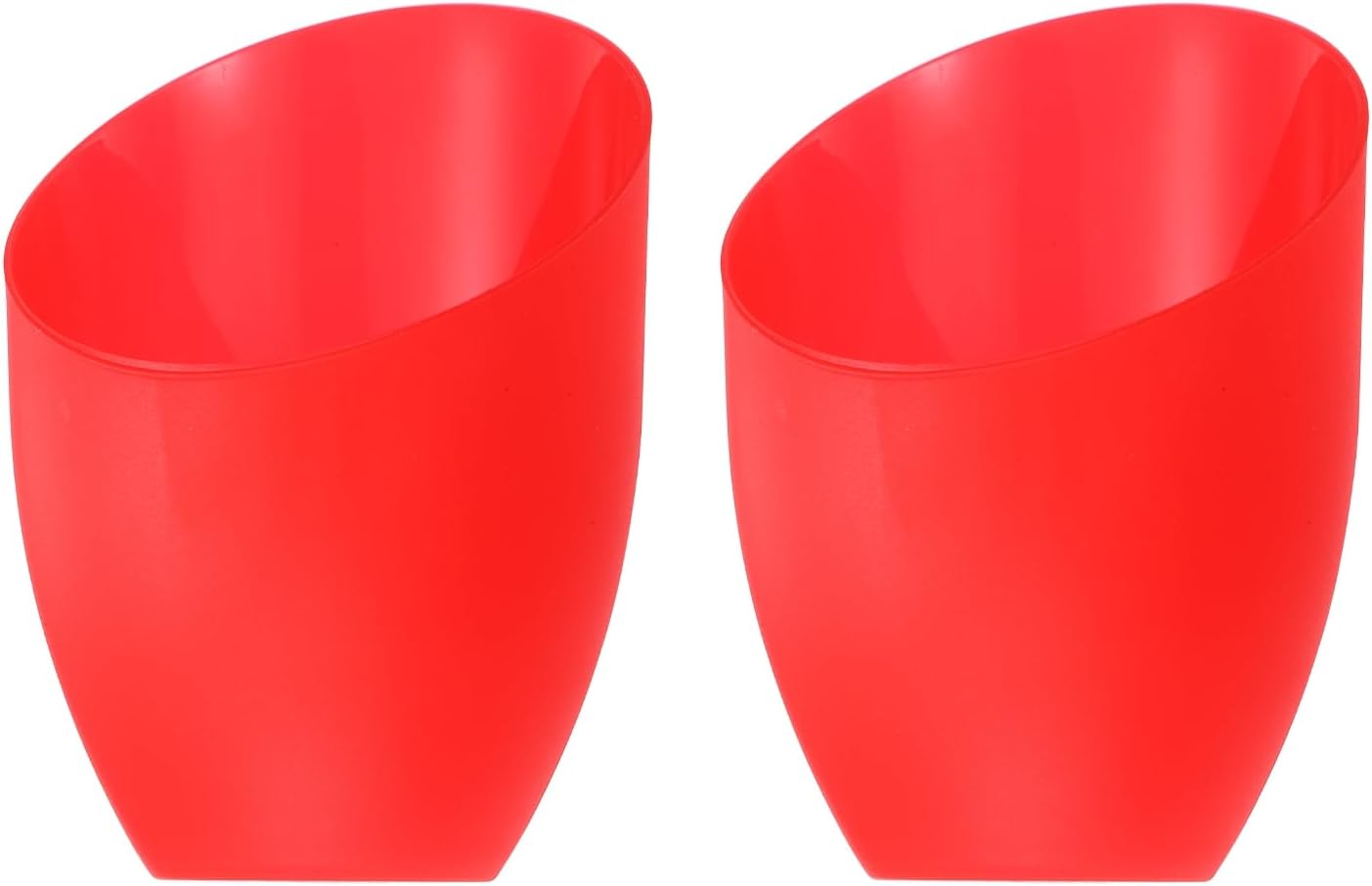 PATIKIL 5.3" High 4.3" Diameter 1.7" Fitter Plastic Lampshade, 2 Pack Plastic Lamp Shade Replacement Bulb Light Cover for LED Floor Lamp Table Lamp Red