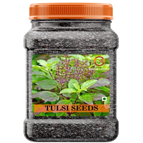 Kartik Export Edible Van Tulsi Seeds, Vana Tulsi Beej, Mahabeera Seeds (250gm)