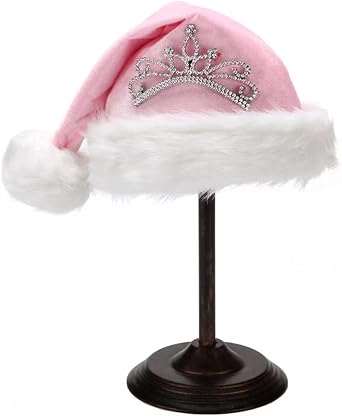 QIAONIUNIU Pink Santa Hat for Women