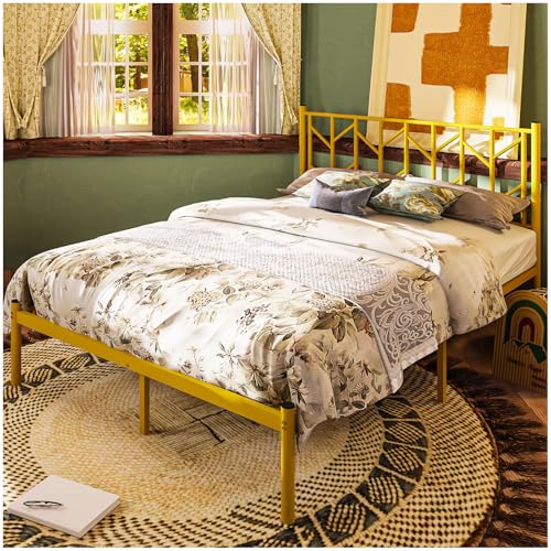 La Mejor Lista de Base de Fierro para Cama , tabla con los diez mejores. 50 SIMPLE HOGAR Base Cama Matrimonial,Base de Cama Matrimonial con Metal,Recamara Matrimonial con Cabecero de Metal,Bases Cama con Soporte Lamas Metálicas,Tamaño es...
