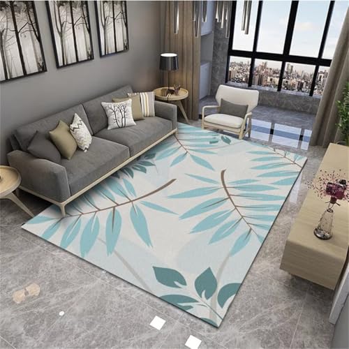 Tapis de chambre garçon grand format 180x250cm imprimé feuille - 2