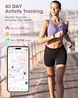 Sanorum Health Fitness Tracker for Women Men: Fitness Smart Watch for Woman with 24H Heart Rate Monitor Blood Oxygen Sleep Tracker Calorie Step 5ATM Waterproof Activity Trackers for iPhone Android — image 2