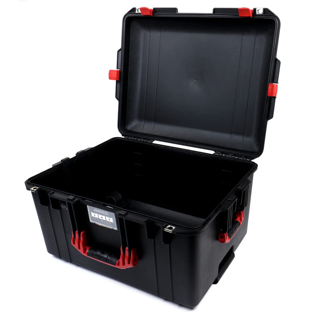 Pelican Color Case Pelican Black & Red 1607 air case, Empty. Comes with Wheels.