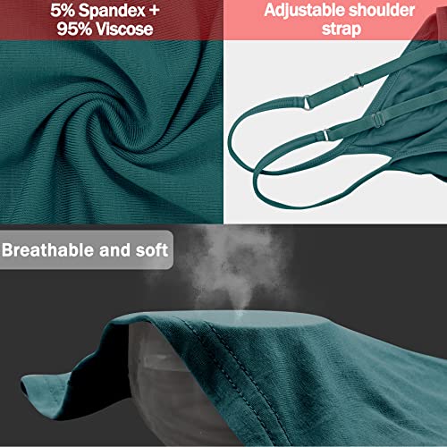 BQTQ 6 Pcs Women's Camisole Tops Undershirts Adjustable Spaghetti Strap Tank Top3