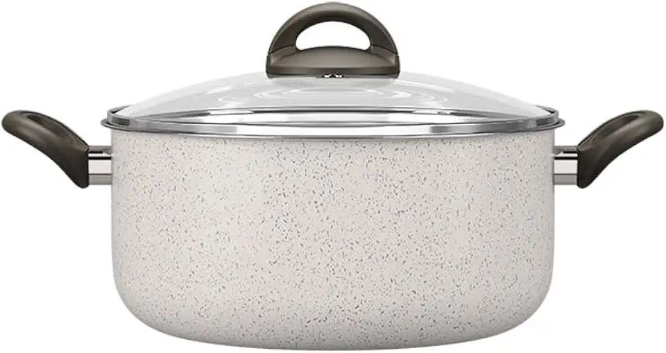 Brinox - Caçarola com Tampa 24Cm 4,5L Ceramic Life Suprema - Vanilla