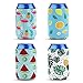 8pzs Enfriador de latas fundas de neopreno para latas de bebidas fundas de neopreno para taza de café piña flamenco limón palma neopreno funda para bebidas funda para cerveza fiestas hawaianas corto