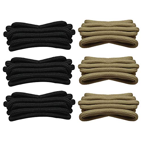 SENDILI 6 Paare Schnürsenkel Rund - 4mm Breit Extrem Reißfest Schuhbänder 90cm/120cm/150cm für Sneaker, Arbeitsschuhe, Lederschuhe, Stiefel - Mehrfarbig Cover