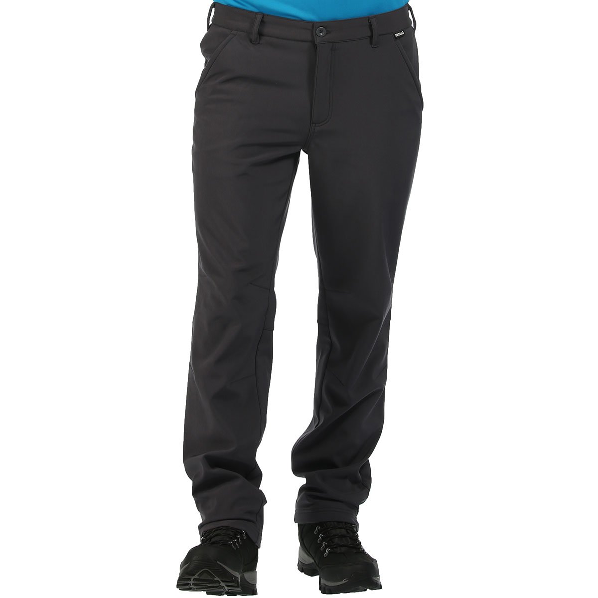 Regatta Fenton Pantalón Tejido Softshell Impermeable Trousers, Hombre, Seal Grey, 34"