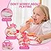 Tea Party Set for Little Girls, 25 Pcs Princess Tea Time Toys - Play Food Pretend Play Kitchen Accessories, Tea Set for Girls Birthday Toddler Age 3-8(Pink)