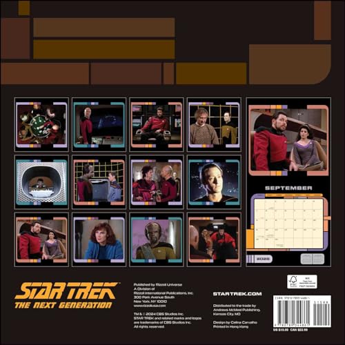 Star Trek The Next Generation 2025 grand calendrier photos de collection - 2
