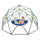 JYGOPLA 10FT Kids Climbing Dome Playground, Dome Climber Supporting 1000LBS with Rust & UV Resistant, Jungle Gym Outdoor for Kids 3 to 8 Backyard, Much Easier Assembly, Green