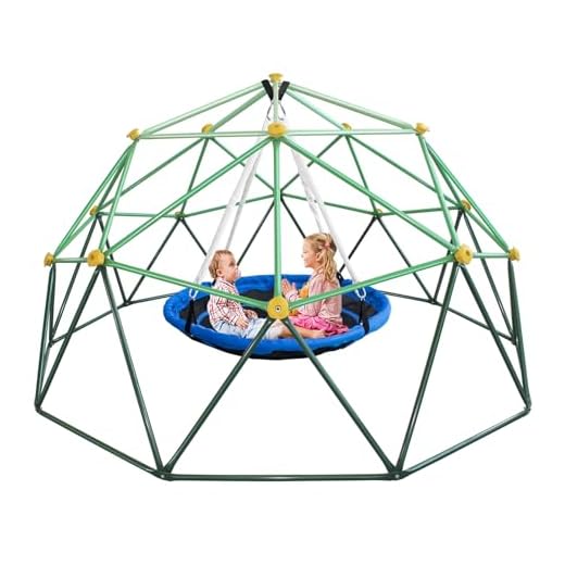 JYGOPLA 10ft Geometric Dome Climber Play Center with Rust & Uv Resistant, Supporting 1000lbs, Kids Jungle Gym Playground Indoor/Outdoor with Much Easier Assembly