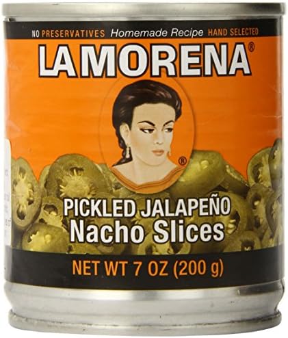 La Morena Jalapeno Peppers, Nacho Sliced, 7 Ounce (Pack of 24)