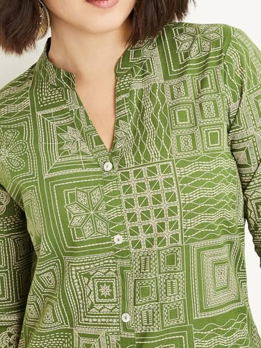 Image of Max Women's Cotton Blend Regular Fit Casual Kurta