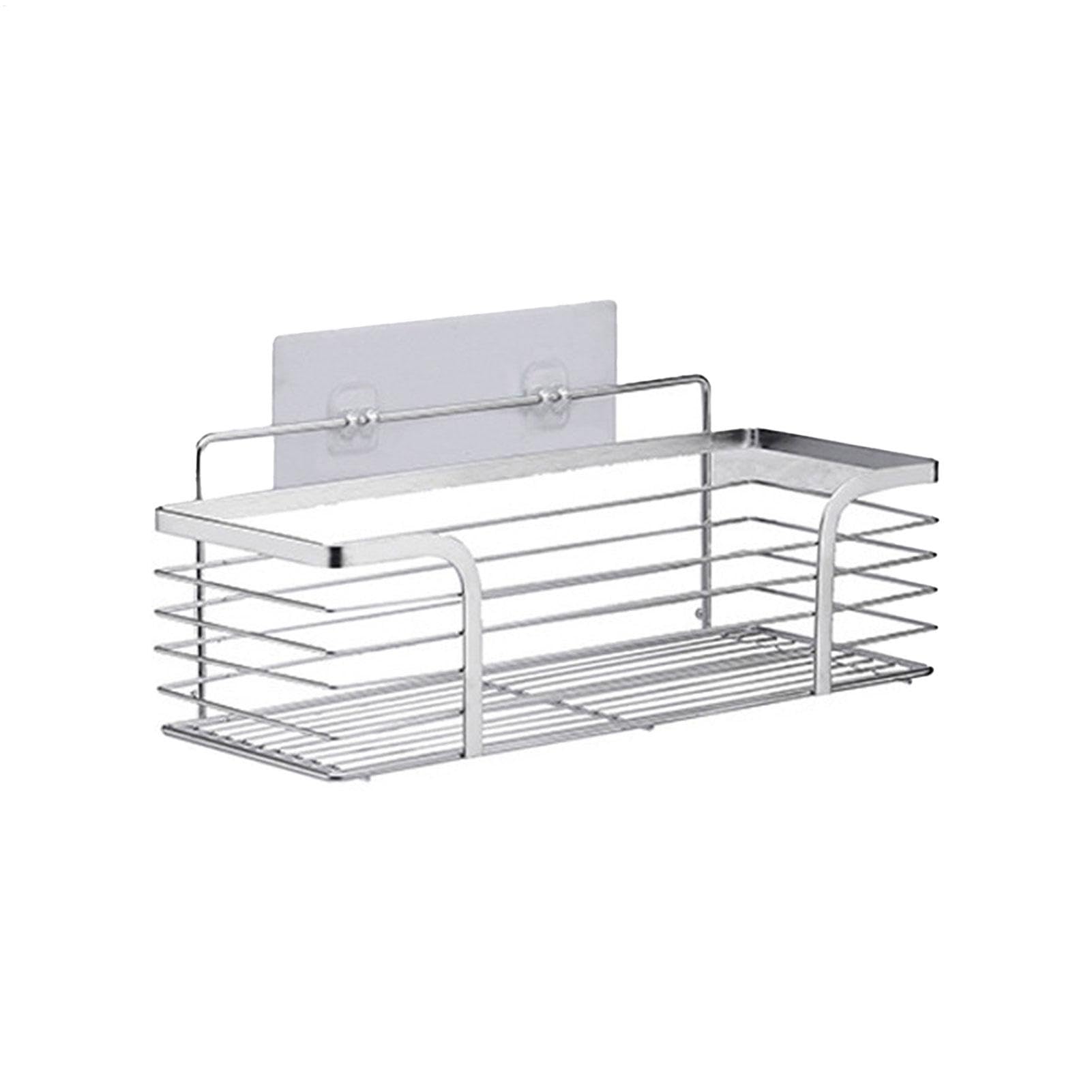 Étagère de douche adhésive en inox 35cm pour optimiser le rangement de votre salle de bain
