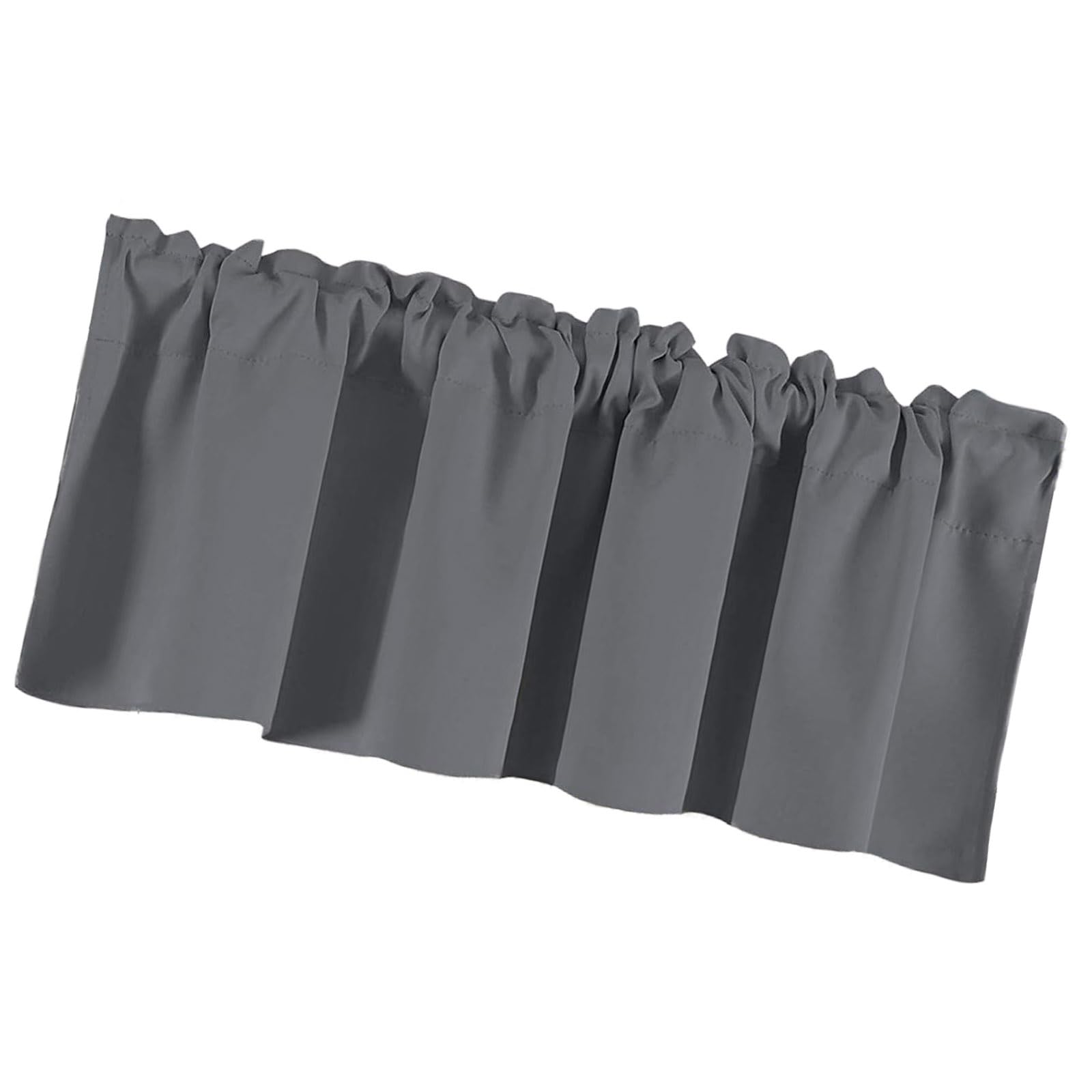 Nucelit Blackouts Short Curtain Rod Pocket Top Light Filtering Valance for Bedroom Living Room Enhances Home Decors Privacy Bedroom Window Coverings