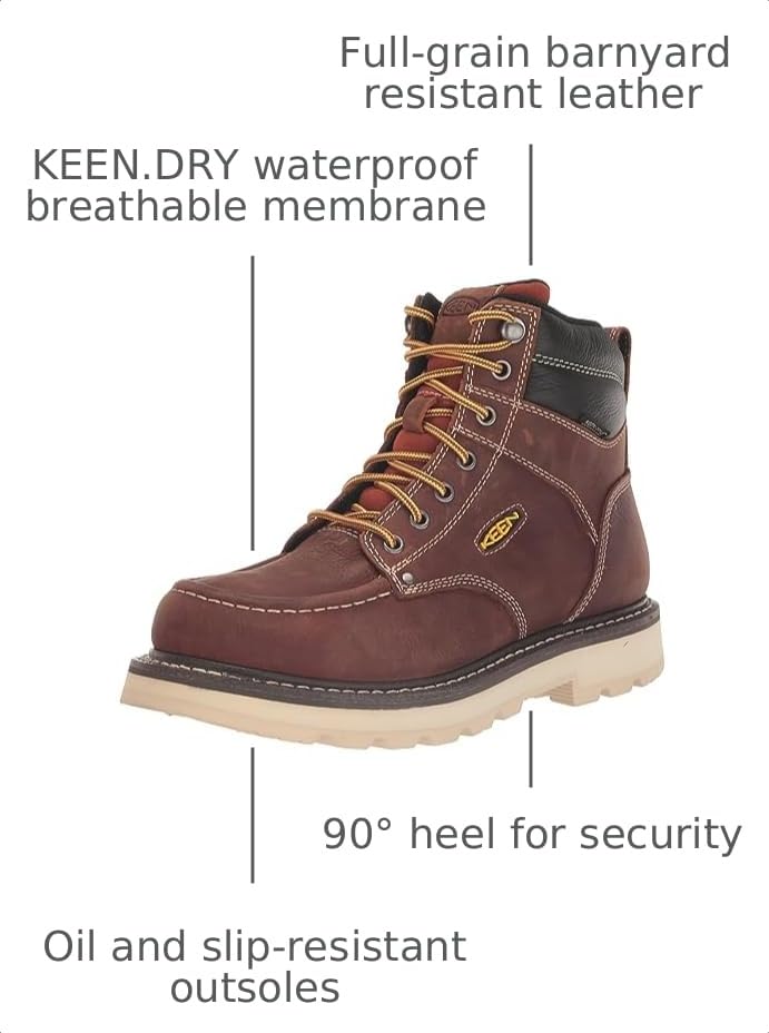 Image of KEEN Utility Cincinnati 90 Degree 6 inch Waterproof Soft Toe