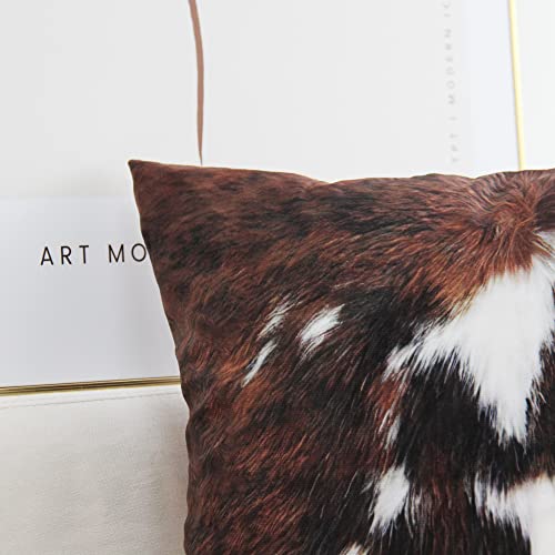 Jojusis Pack Of 2 Cowhide Printing Pillowcases Decorative Throw Pillow Covers Couch Cushion Case Soft For Sofa Western #TOP5