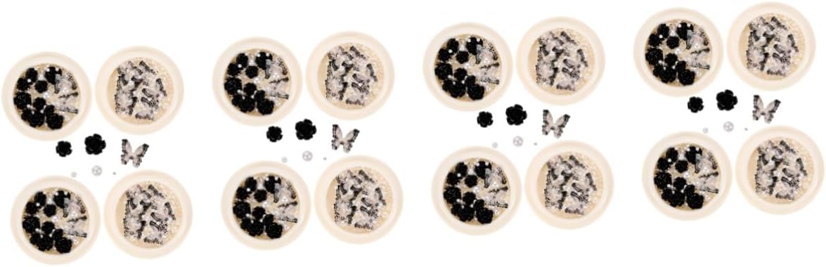 Mipcase Flower Nail Charms Rhinestones and for Nail Art Manicure Decorations for Parties and Daily Use