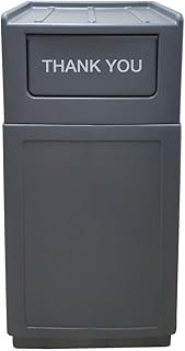 HUBERT Restaurant Trash Can with Tray Top Lid,39 Gallon