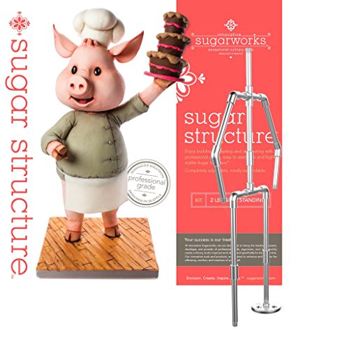Innovative Sugarworks Sugar Structures Cake Decorating Armature Kit, Standing 2 Legged, for 3D Cakes, Sculpted Cakes, and Gravity-Defying Wedding Cakes