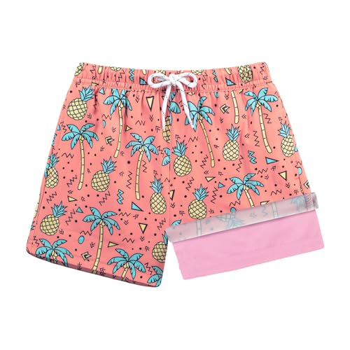 BRISIRA Toddler Boys Swim Trunks Swimsuit Boys Bathing Suit Compression Boxer Brief Liner Anti-Chafe Little Kids Baby 12m-5t