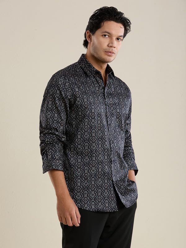 Image of MARK & ALBERT Men's Slim Fit Cotton Formal Shirt