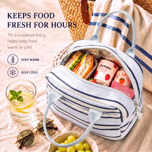 Image of LOVELYWIND Lunch Box for Women Cute Lunch Bags for Women Lunch Tote Bags Reusable Insulated Lunch Box Large Capacity Reusable Insulated Cooler for Work or Travel Gifts or Beach