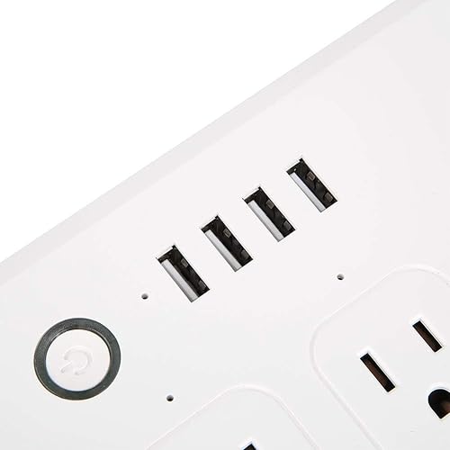 Miniatura 6 de Enchufe inteligente de 120 V de EE. UU. compatible con Alexa y Home & IFTTT, regleta de alimentación con 4 USB compatible con aplicación de control