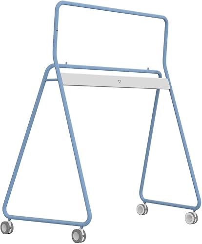 Vibe 55'' Interactive Whiteboard Portable Stand, Four Lockable Wheels, Sleek Design for The Modern Office or Classroom (Blue)