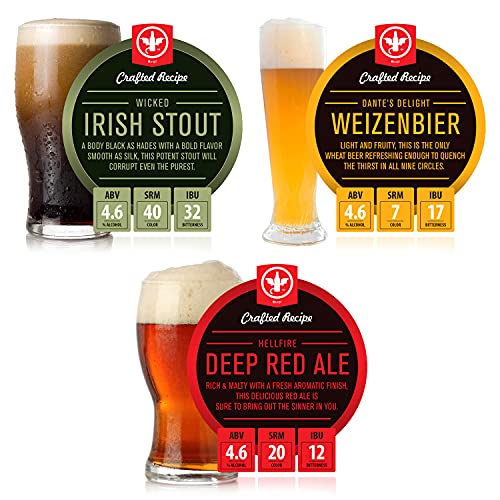 Brewdemon 2 Gal. Craft Variety 3-Pack Of Beer Recipe Kits - Makes (3) Wicked-Good 4.6% Abv Batches Of Craft Brewed Beer #TOP7