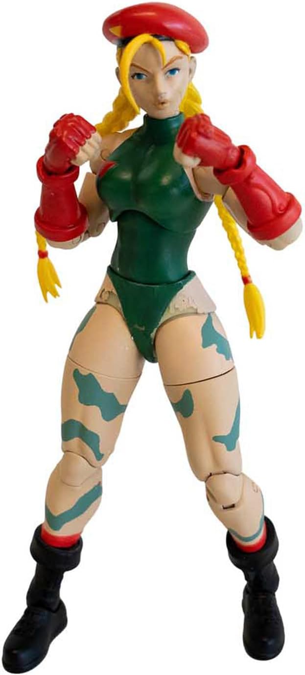 Jada STREET FIGHTER CAMMY 6 inch deluxe articulated collector figure with interchangeable hands and head, accessories and 20 articulated points