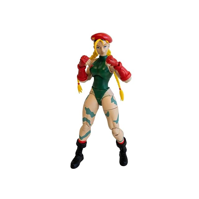 Jada - Figura articulada del Personaje de Street Fighter Cammy de 15 cm. con Manos y Cabeza Intercambiables…