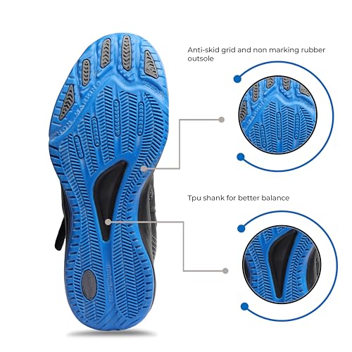 Image of Pro ASE Basketball Shoes with Rubber Sole & Breathable Upper | Indoor & Outdoor Court | Shock Absorption Lining, Anti-Slip, Lightweight & Durable with Velcro for Best Fit | Men, Women & Unisex | Black, Green, Orange, Blue