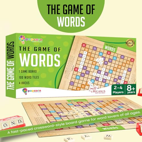 Image of Popcorn Games & Puzzles The Game of Words - Educational Vocabulary Learning Word Building Game for 8+ Years Kids & Family