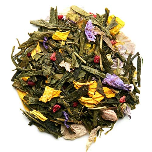 Palais Des Thés - Paris For Her - Premium Gourmet Green Tea With Rose, Raspberry, Lychee - 20 Count Biodegradable Cotton Tea Bags Box #TOP1