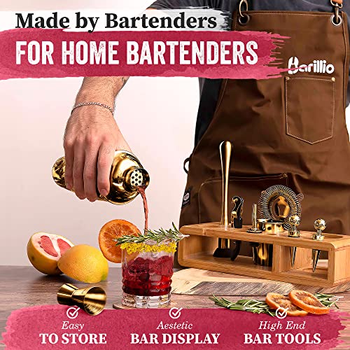 image for Gold 23-Piece Bartender Kit Cocktail Shaker Set by BARILLIO: Stainless