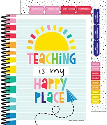Carson Dellosa Happy Place Teacher Planner 2026-2027, Undated 8" ...