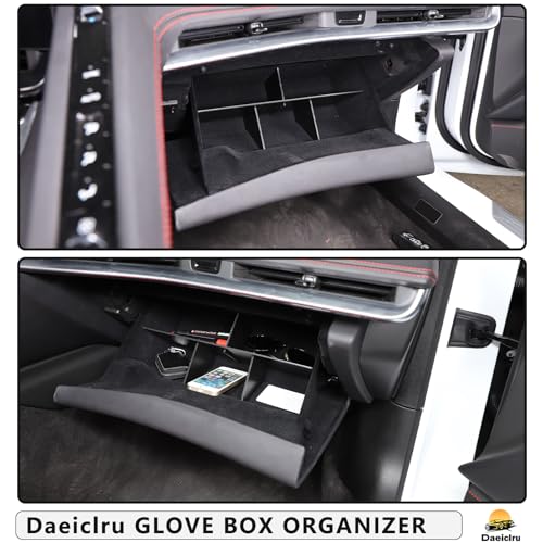 Organizador de guantera ABS negro miniatura 7