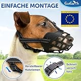 EcoEarth Hundemaulkorb - Langlebiger Korbmaulkorb für große Hunde - Extra groß, schwarz - Verstellbarer und atmungsaktiver Mundschutz zum Verhindern von Beißen und Bellen