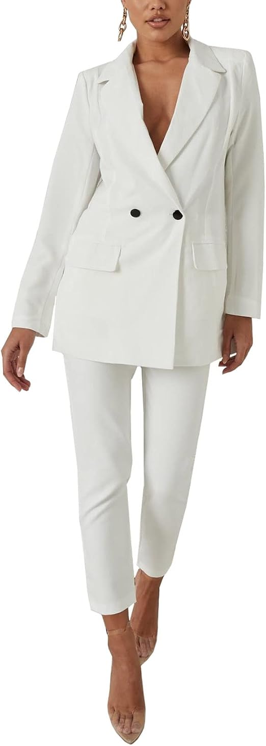Double Breasted Casual Blazer Pants 