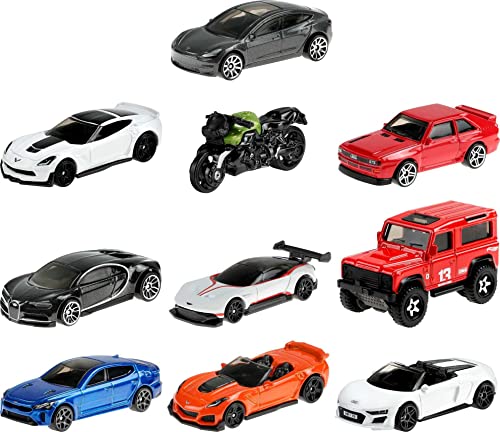 Hot Wheels Toy Cars & Trucks 10-Pack, Set of 10 1:64 Scale Factory Fresh Vehicles for Collectors & Kids by Hot Wheels - Used condition - US$11.33